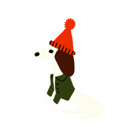 Dog Winter Sticker by Lazzari