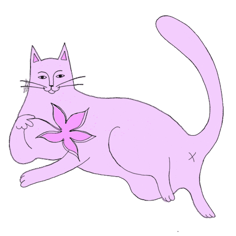 Cat Pink Sticker by Love Tattoos
