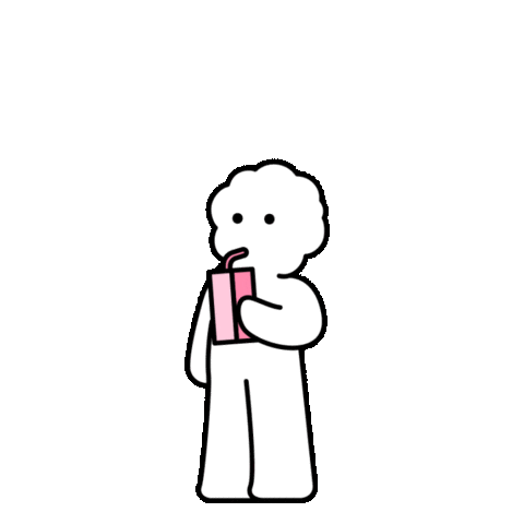 Milk Drinking Sticker