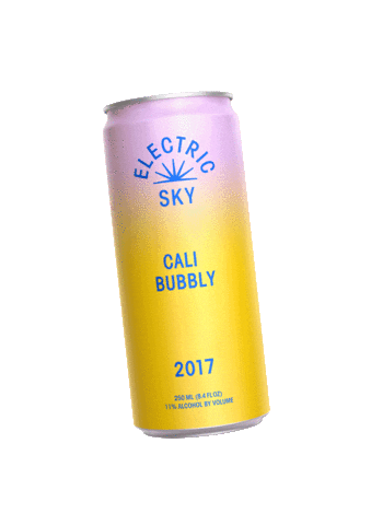 Skying White Wine Sticker by Electric Sky Wine