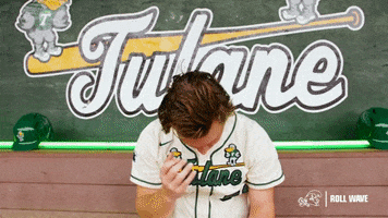 College Baseball Keaton GIF by GreenWave