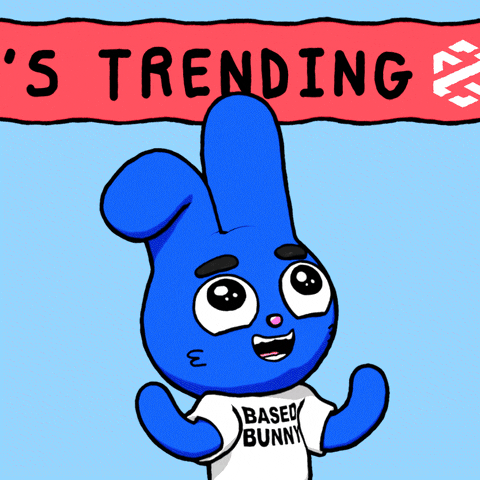Basedbunny happy bunny trending coinbase GIF