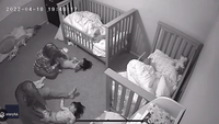 Toddler Twins Run Rings Around Grandparents at Bedtime ... Literally