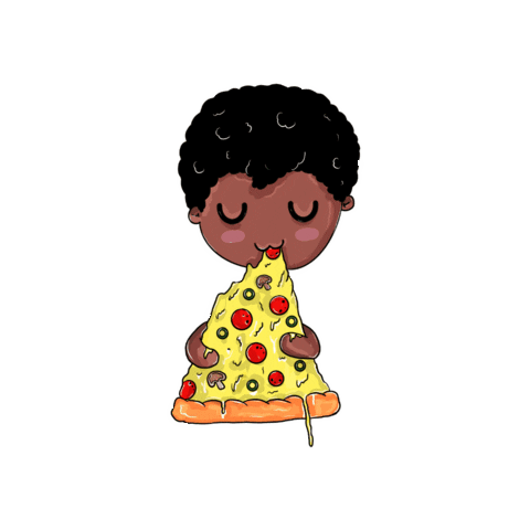Hungry Pizza Sticker