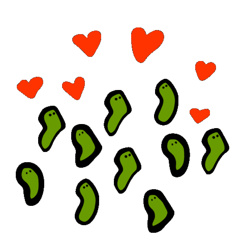 Germs Love Sticker by Poku Meow