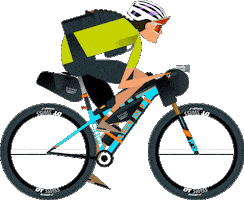 Woman Cycling Sticker by Little James