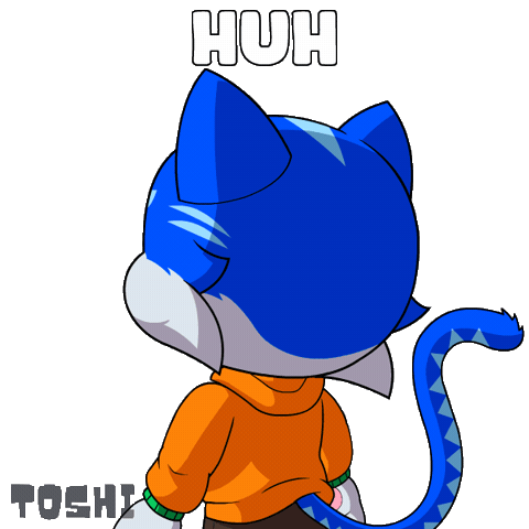 Confused Wait What Sticker by Toshithecat