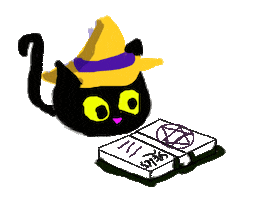 Cat Studying Sticker