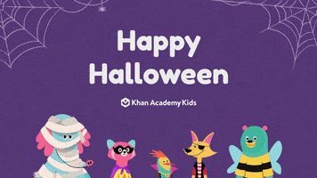 Trick Or Treat Cheer GIF by Khan Academy Kids