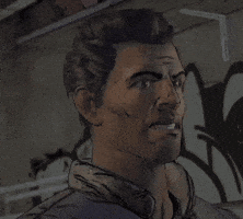 Shocked The Walking Dead Game GIF