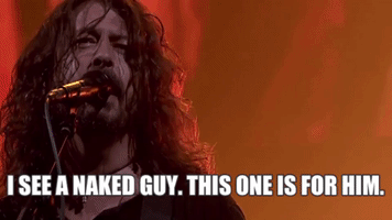 testspiel festival naked foo fighters glastonbury GIF