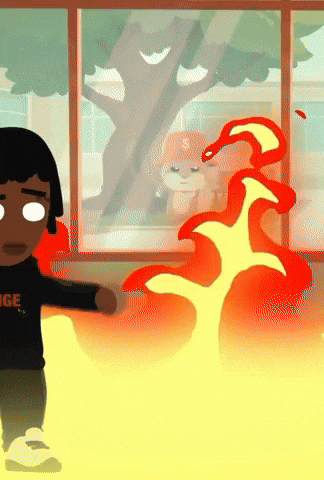Fire Superhero GIF