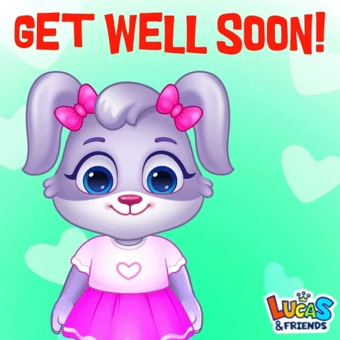 Feel Better Get Well Soon GIF by Lucas and Friends by RV AppStudios