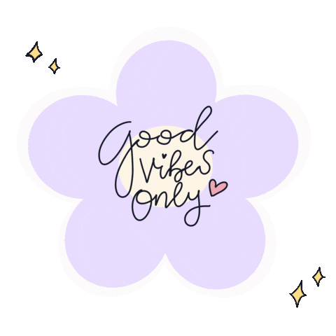 Good Vibes Cute Flower Sticker