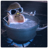 hot tub potato GIF by Chris Timmons
