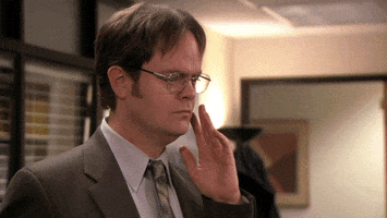 The Office gif. Rainn Wilson as Dwight Schrute secretly holds a hand near his mouth. He turns to us and plainly says: Text, "It's true."