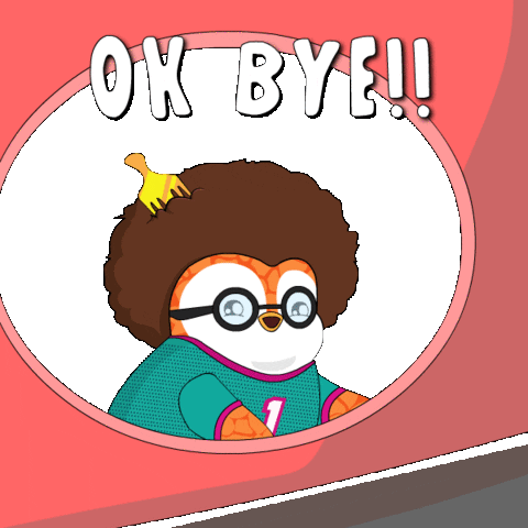 See Ya Goodbye Sticker by Pudgy Penguins