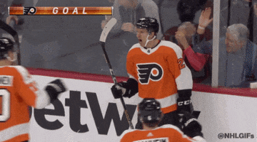 Celebration Hug GIF by Philadelphia Flyers