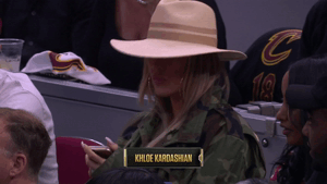 khloe kardashian celebrity GIF by NBA