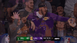 Los Angeles Lakers Reaction GIF by NBA