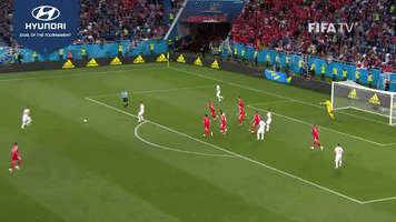 Goal | World Cup | Serbia - Switzerland 1:1 [Granit Xhaka] GIF