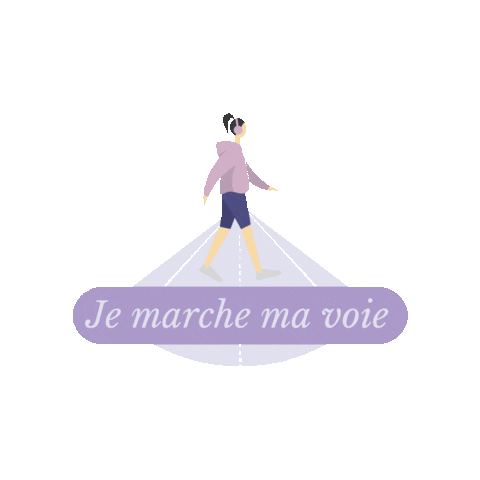 Je Marche Ma Voie Sticker by Roxy Valade