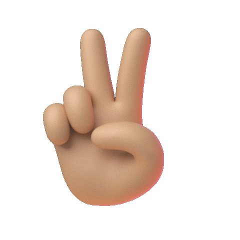 Two Fingers 3D Sticker by Emoji