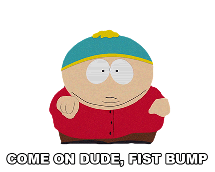 Cartman Fist Bump Sticker by South Park for iOS & Android | GIPHY