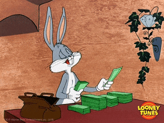 Giphy - Bugs Bunny Money GIF by Looney Tunes