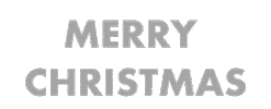Text gif. Grey text on white background, and each letter changes to a bright color one by one. Text, “Merry Christmas.”
