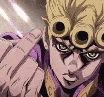 Golden Wind Middle Finger GIF