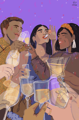 Celebrating New Year GIF by BrittDoesDesign