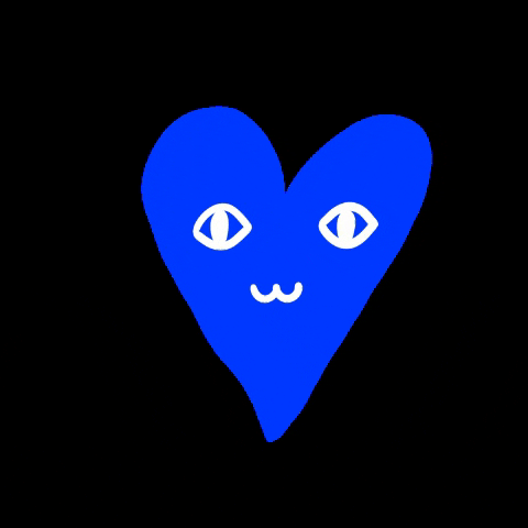 mkriak love cute heart blue GIF