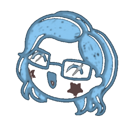 Blue Girl Sticker