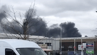 Smoke Rises From Large Fire in West London