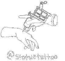 Michellelafille Sticker by Statue Tattoo