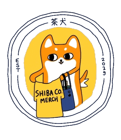 Bubble Tea Shiba Sticker by OHAYOTEA