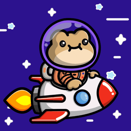 Send It To The Moon GIF by Froggy Friends