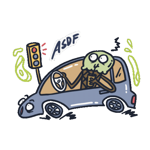 Driving Ice Cream Sticker by Three Folks