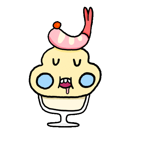 Ice Cream Shrimp Sticker