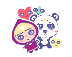 Korean Panda Sticker by Masha and The Bear