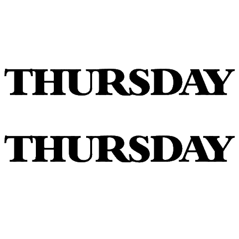 Days Of The Week Thursday Sticker by Molly Alexander