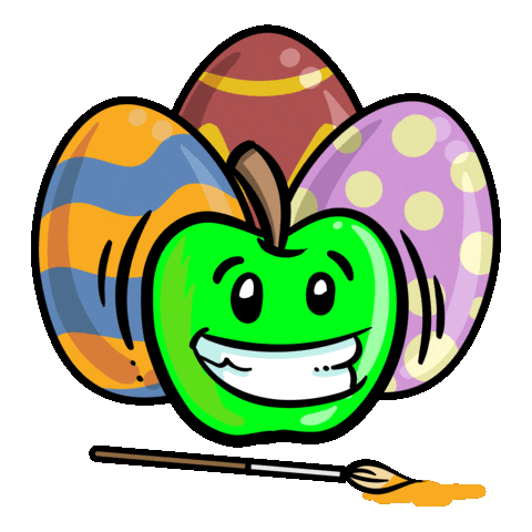 Sticker by Apfel essen nicht vergessen