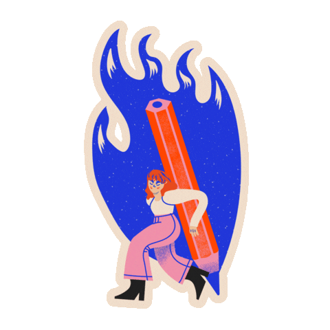 Illustration Woman Sticker