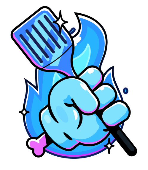 Flaming Sticker