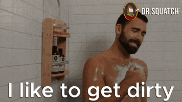 Shower Get Dirty GIF by DrSquatchSoapCo