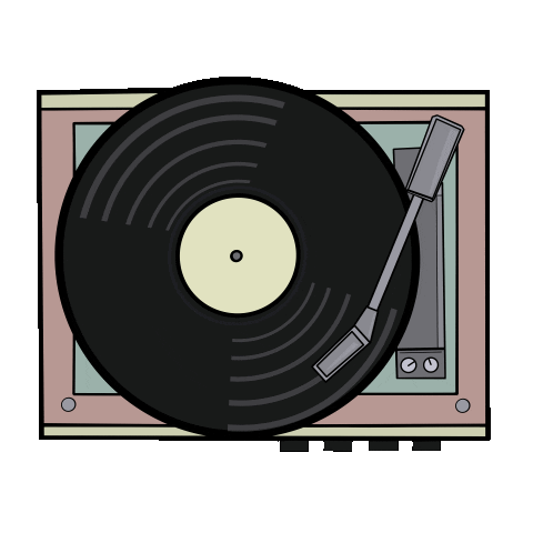 Record Player Vinyl Sticker