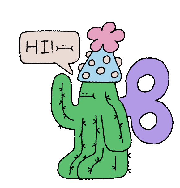 Cactus Hello Sticker