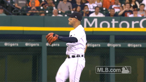 Jose Iglesias hit in a sensitive spot with 95 MPH fastball (GIF)