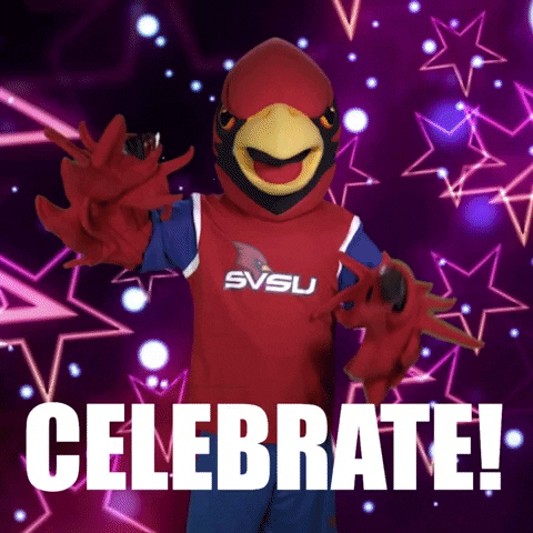 Happy Dance GIF by Saginaw Valley State University